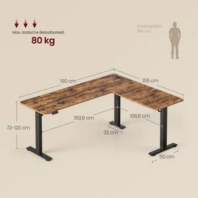 Elektrický výškovo nastaviteľný stôl LSD295KD01