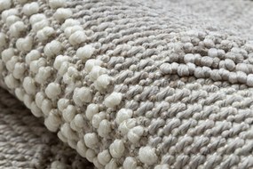 Koberec NANO EO61A Diamant, plocho tkaný, slučka, sivo-biely