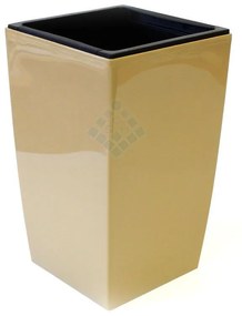 Schetelig CUBICO P hranatý kvetináč, sivý, ↔ 16 x ↕ 26 cm