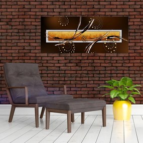 Obraz abstrakcie - Motýle (120x50 cm)