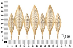 Kovový nástenný vešiak v zlatej farbe Long Leaf – Mauro Ferretti