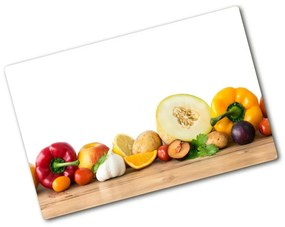 Kuchynská doska veľká zo skla Ovocie a zelenina pl-ko-80x52-f-83957885