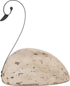 Biela antik drevená dekorácia Labuť Swan Rustic L - 25*11*27 cm