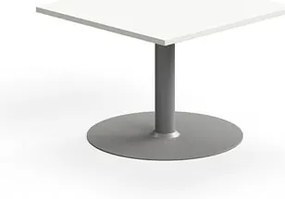 Konferenčný stolík ALVA, 700x700x500 mm, HPL, strieborná/biela