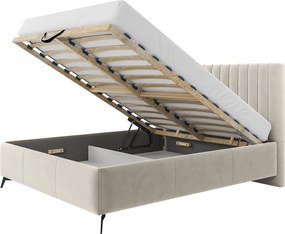 Manželská posteľ s kontajnerom na posteľnú bielizeň Lizubo, Dostupné poťahy: Fresh 11, Rozmer postele: 140x200
