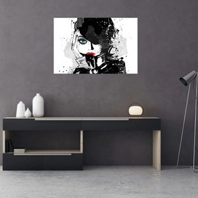 Obraz - Tajomná žena (90x60 cm)