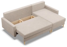 Rohová rozkladacia sedacia súprava ETNA Pravá Béžová