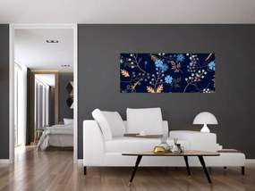 Obraz - Jesenné kvety (120x50 cm)