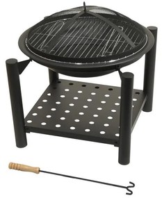 Compass Prenosné ohnisko na drevo s roštom 48 cm 13015