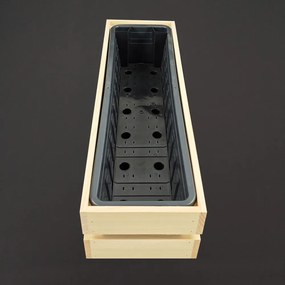 AMADEA Drevený obal s truhlíkom prírodný, 61,2x19,6x15cm, český výrobok