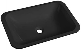 Sapho Sapho, JAPURA umyvadlo zapustené, liaty mramor, 55x36cm, čierna mat, 50135B