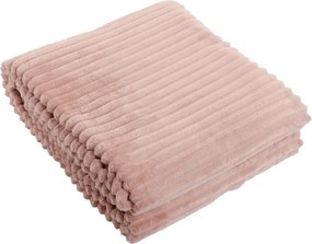 Růžový plyšový pléd Stockholm old pink - 150 * 200 cm