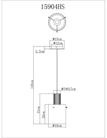 Globo 15904HS - Luster na lanku TULIVAR 1xE27/40W/230V pr. 18 cm šedá
