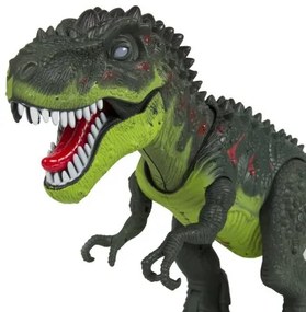 KIK KX9990_1 Dinosaurus T-Rex chodiace so zvukmi a svetlami - zelený