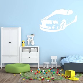 Veselá Stena Samolepka Auto Mustang Farba: biela, Veľkosť: 60 x 37 cm