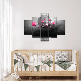 Obraz ružových abstraktných gulí (150x105 cm)
