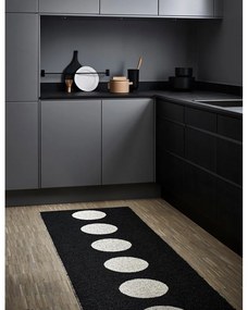 Čierno-biely vnútorný a vonkajší koberec 70x90 cm Vera Black – Pappelina