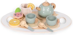 Detský drevený čajový servis 14 ks ECOTOYS