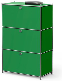 Kovová komoda »CN3« s výklopnými priečinkami, zelená