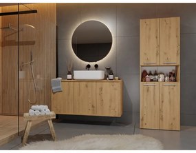 Kúpeľňová skrinka s košom na bielizeň ATSO 3 - dub artisan