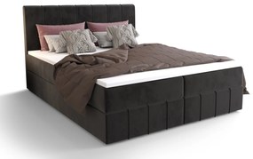 Manželská posteľ Boxspring 180 cm Barack (čierna) (s matracom a úložným priestorom). Akcia -20%. Vlastná spoľahlivá doprava až k Vám domov. 1046394