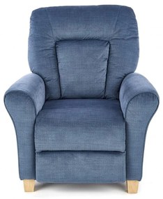 HALMAR, BARD polohovacie relaxačné kreslo, modré, 90x90-158 cm