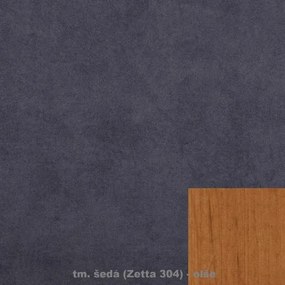 Pohovka NATA, tm. sivá / jelša (zetta 304)