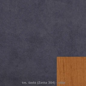 Pohovka NATA, tm. sivá / jelša (zetta 304)