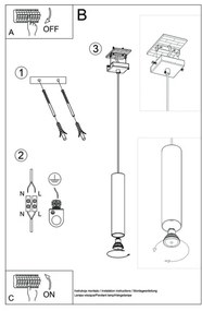 Sollux SL.0636 - Luster na lanku LINO 1xGU10/40W/230V