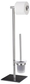 WENKO 20391100 - WC kefa LIMA 23,5x69 cm nerez/satén/čierna