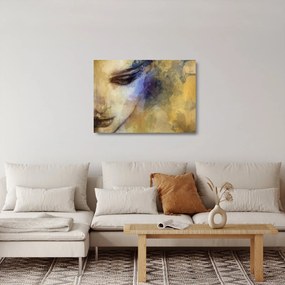 Sklenený obraz - Portrét ženy, kresba (70x50 cm)