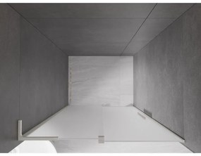 Mexen Velar L, posuvné sprchové dvere do otvoru 120 cm, 8mm sklo námraza, brúsená oceľ, 871-120-003-31-97