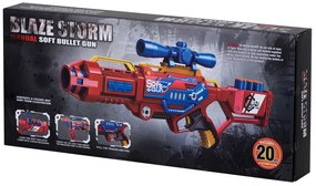 KIK Pištoľ na penové šípky Blaze Storm + 20 šípok červená