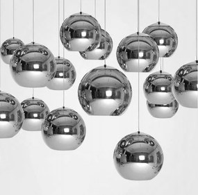 Toolight - Závesná lampa guľa 20cm LE03-1, chrómová, OSW-00705