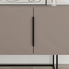 Sivo-béžová nízka komoda 200x80 cm Titan – Marckeric