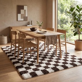 Hnedý/krémovobiely koberec 160x230 cm Grida – ESTE