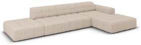 Béžová rohová pohovka (pravý roh) Chicago – Cosmopolitan Design