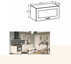 Horná kuchynská skrinka nad digestor Regnar G60KSN. Vlastná spoľahlivá doprava až k Vám domov. 788725