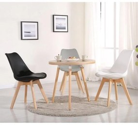 AKCIA Čierna stolička BALI MARK s bukovými nohami II. akosť