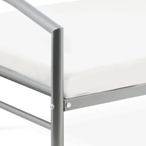 Kovová posteľ 90 cm strieborná BED-1900 SIL