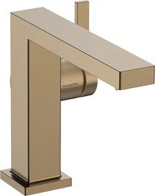 Hansgrohe Tecturis E, páková umývadlová batéria 110 Fine CoolStart EcoSmart+ s odtokovou garnitúrou Push-Open, kartáčovaný bronz, HAN-73020140