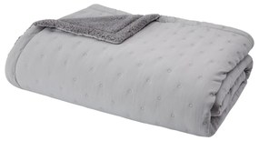 Sivý prešívaný pléd s baránkom 220x230 cm Cosy Nori – Catherine Lansfield