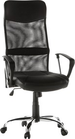 XXXLutz OTOČNÁ STOLIČKA, vzhľad kože, sieťovina, čierna MID.YOU - Online Only kancelárie - 001918061901