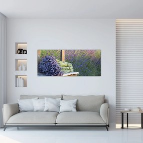 Obraz - Levanduľové zväzky (120x50 cm)