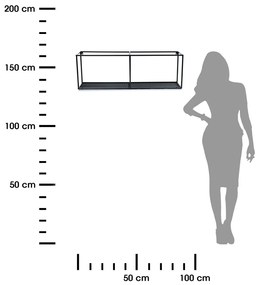 Závesná polica 90 cm LOFT