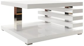 Konferenčný stolík KYOTO 31x60 cm lesklá biela