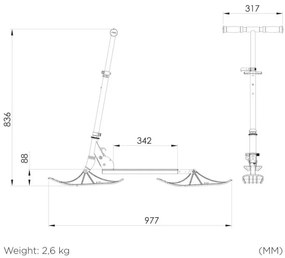 Snežná kolobežka STIGA Snowkick, modrá