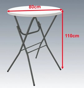 Skladací okrúhly "barový" stôl