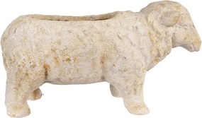Béžový antik dekoračný kvetináč ovečka Farm Brocante - 48*19*26 cm
