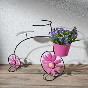 Stojan na rastliny "Bicykel" 64 x 16 x 44 cm. Kvetináč priemer 14 cm.